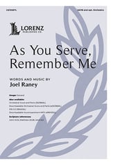 As You Serve, Remember Me SATB choral sheet music cover